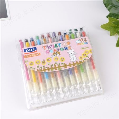 24色多色画笔儿童美术绘画幼儿涂鸦笔支持定制旋转蜡笔