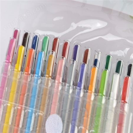 24色多色画笔儿童美术绘画幼儿涂鸦笔支持定制旋转蜡笔