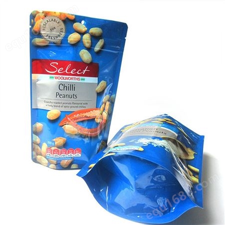 厂家定制食品自立袋 复合塑料食品包装袋 密封防潮 铝箔自立自封袋