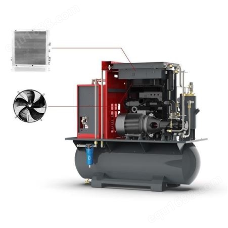 索兰特永磁变频螺杆空气压缩机 节能螺杆机 7.5千瓦一体式空压机