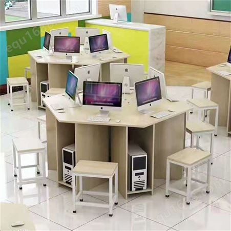 智学校园  威海多边形教室电脑桌 优选厂家 