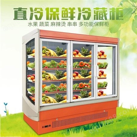 CT-048冷柜大容积 水果饮料展示柜,保鲜柜三面玻璃