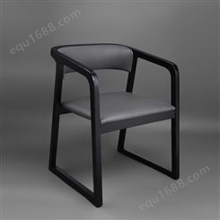 鼎富 椅子现代简约餐椅靠背椅实木家用酒店餐厅带扶手中式凳子