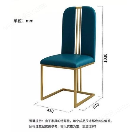 鼎富后现代餐椅简约家用餐厅咖啡厅软包靠背轻奢椅子DF-030