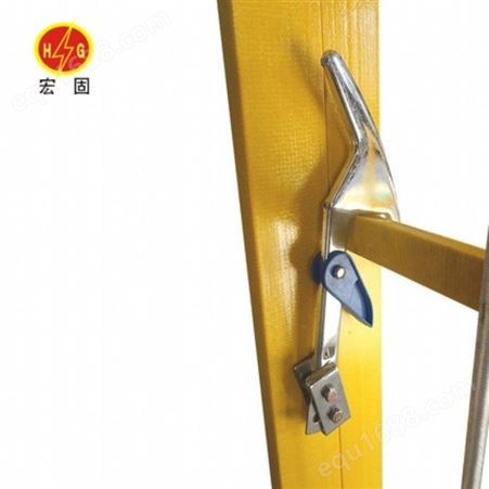 宏铄电力玻璃钢伸缩梯 耐酸碱玻璃钢合梯子 5米电工绝缘升降梯