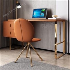 鼎富DF396意式极简书桌家用电脑办公桌书椅组现代简约写字台书房家具