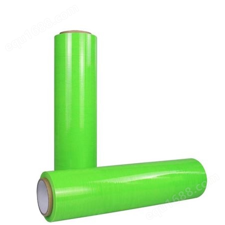 金御厂家绿色缠绕膜 45cm绿色防尘拉伸膜pe彩色保护围膜 可定制