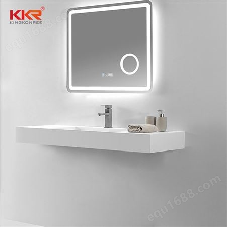 KKR亚克力人造石简约款式洗手盆一体式卫浴柜盆