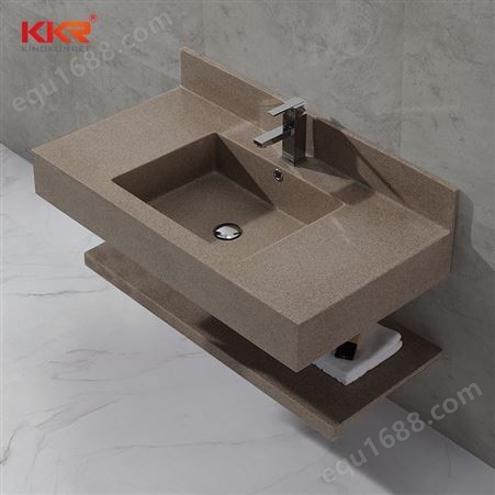 KKR供应人造石台面板粘接台下盆 洗漱间阳台一体台面盆可加工定制
