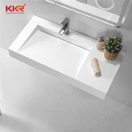 KKR亚克力人造石简约款式洗手盆一体式卫浴柜盆