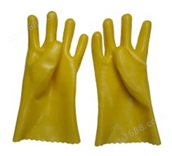 黄浸塑手套