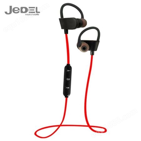 JEDEL 蓝牙耳机 gear111运动跑步音乐通话红色 JEDEL总代理商
