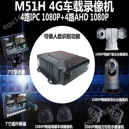 海昱视 M51H车载硬盘录像机 渣土车车载监控 环卫车车载监控 