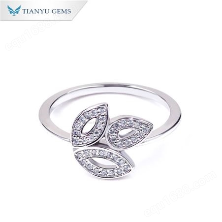 上海莫桑钻石戒指女款时尚经典订结求婚戒闭口食指女士款