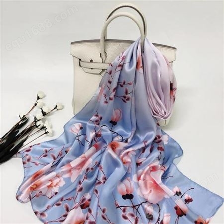 真丝丝巾制作真丝丝巾批发市场来图定制越缇美