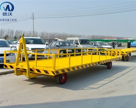 平板拖车生产厂家 山东德沃 牵引式平板车 