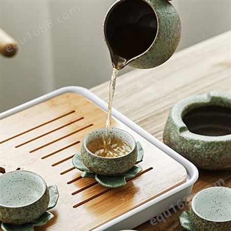 日式功夫茶具 现公家用简约陶瓷茶杯 客厅整套茶盘