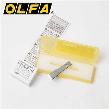 OLFA日本KB4-F/5刀片用于AK-4刻刀雕刻刀修整模型刀平口刀刃5片装