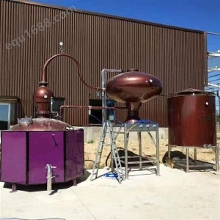 森科300升铜制夏朗德壶式蒸馏器酒庄专用蒸馏设备