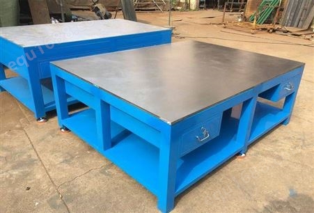 深圳宏源鑫盛钢板工作台 工作台细节 钢板工作桌实物图 焊接台