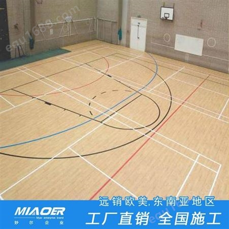 体育馆篮球场木地板 运动地板施工