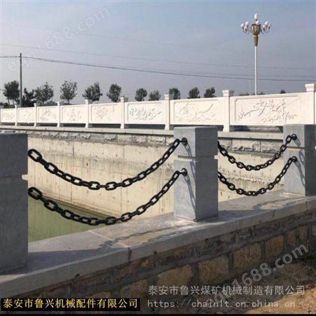 济南防护栏杆链条 公园16粗护栏链条 线径18桥梁铁链 规格