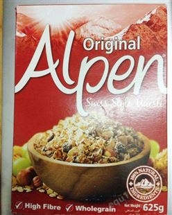 英国进口瑞士风味营养燕麦片/英国选用/Alpen625克