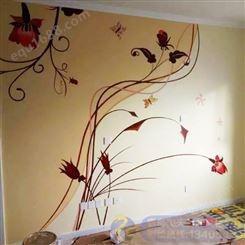 青岛墙绘 艺术墙绘画厂家设计 纯手工绘画 承接喷绘服务