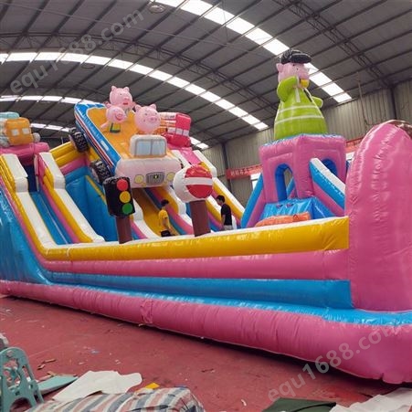 销售海绵宝宝充气城堡滑滑梯 儿童蹦蹦床PVC气模玩具