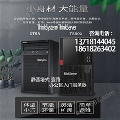 联想入门塔式ThinkSystemST58小型服务器主机标配至强E-2224G/32G内存/1TB硬盘