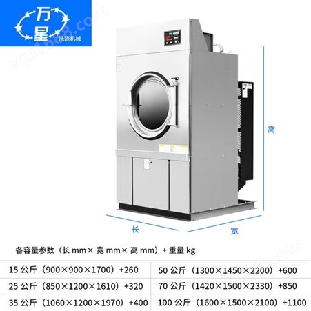 全自动工业烘干机设备 小型烘干机 毛巾洗涤烘干设备上海万星厂价