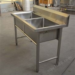 商用洗手池304不锈钢水槽  辽阳食堂洗碗池单池双池水池