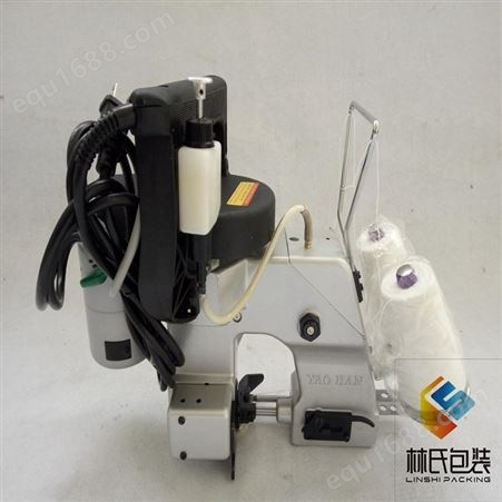 耀瀚牌电动缝包机N320A双针双线手提式特殊材料使用