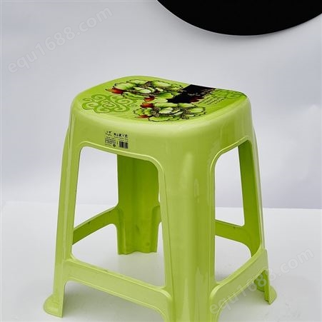 云南恒丰塑胶公司批发塑l料高凳子塑料印花凳子325*290*465mm