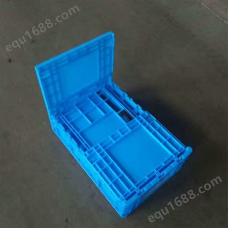 加厚物流周转箱 白色蔬菜食品箱 带盖蓝色工业塑料箱分格大pp塑胶箱