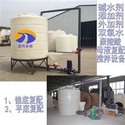 碱水剂复配设备-锥底塑料桶10吨减水剂15吨外加剂塑料容器