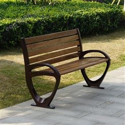 舒纳和供应户外塑木公园椅 广场三人位户外公园椅 新款公园座椅