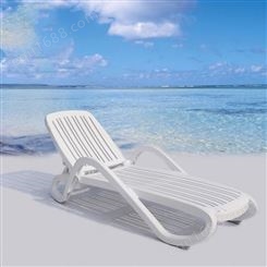 意大利进口ABS塑料沙滩椅靠背4档调躺坐自如户外休闲沙滩躺椅
