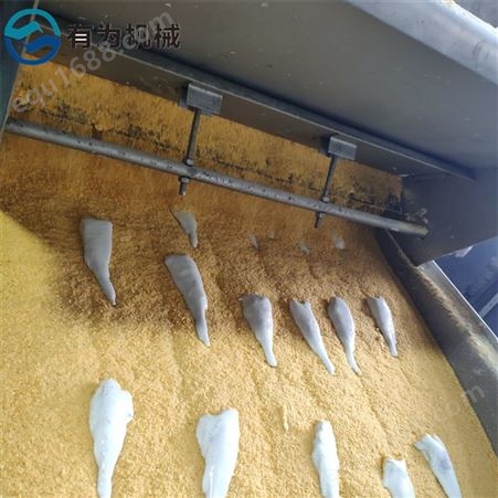 玉米酥上糠机 全自动米糕裹糠设备 糍粑淋糠生产线