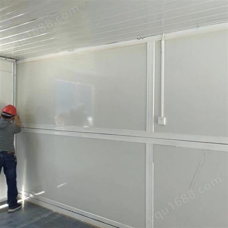 拉瑞斯供应 白银集装箱 工地可拆卸彩钢阳光板项目岩棉白色活动房打包箱板房临时活动板房