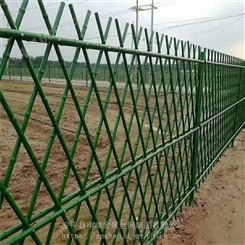 仿竹护栏 不锈钢隔离栏 乡村菜园篱笆栅栏圆管围栏