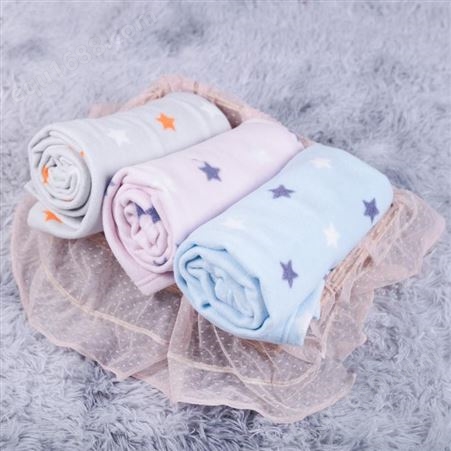 婴儿毯定制 纯棉印花新生婴儿抱毯