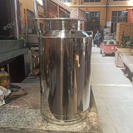 百科卫生级不锈钢桶 奶桶 50L食物储存桶 多规格单层奶桶