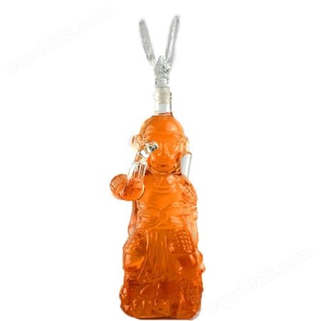生肖申猴玻璃摆件  白兰地醒酒器   猴造型玻璃瓶   动物工艺酒瓶
