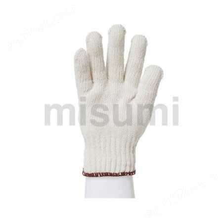 型号 米思米 600g纱线手套 符合RoHS10指令要求 7针本白 12副/袋 MCGL7G600-K
