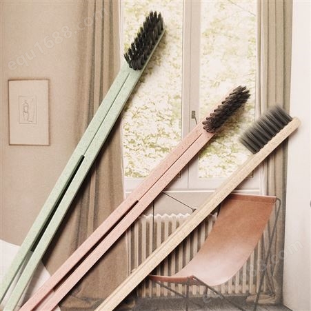 简约软毛设计牙刷批发 日本系小麦秸秆 旅行酒店非一次性牙刷