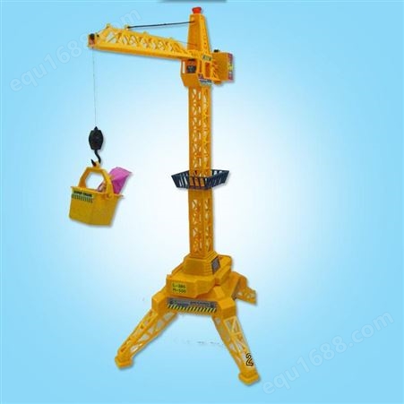 线控塔吊 儿童电动遥控工程车玩具 儿童塔吊工程车双伟
