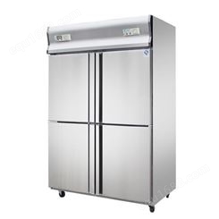 制冷设备不锈钢冷藏冷冻冰箱 旺泉4门大容量厨房四开冰柜批发厂家