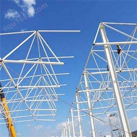 加油站顶棚网架 徐州球型网架厂 昆仑 致力钢构30年