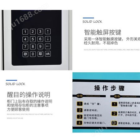 12门电子存包柜厂家 南京南自助寄存柜 迪泰 DT-CBG-461